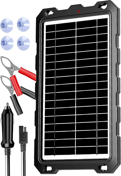 SUNAPEX 10Watt 12V Solar trickle Charger Solar Car Battery Charger